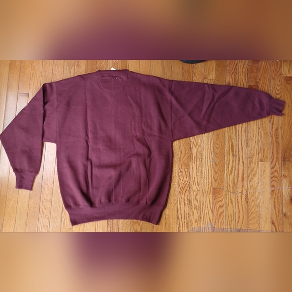 Vtg NWT Deadstock 90s Boston College Eagles Embroidered Maroon Crewneck Sz L - Picture 3 of 11